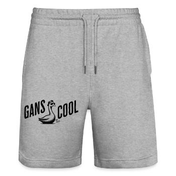 Gans Cool Streetwear by SF - Stanley/Stella Unisex Bio Joggingshorts Trainer  - Grau meliert - Vorne - Nik (191cm) & Marisol (170cm)