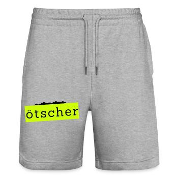 Ötscher - Mountain in Austria - Stanley/Stella Trainer Unisex Organic Jogging Shorts - heather grey - Front - Nik (191cm) & Marisol (170cm)