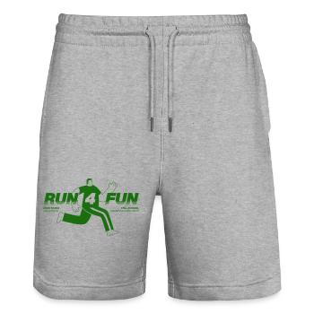 Run for Fun - Stanley/Stella Trainer Unisex Organic Jogging Shorts - heather grey - Front - Nik (191cm) & Marisol (170cm)