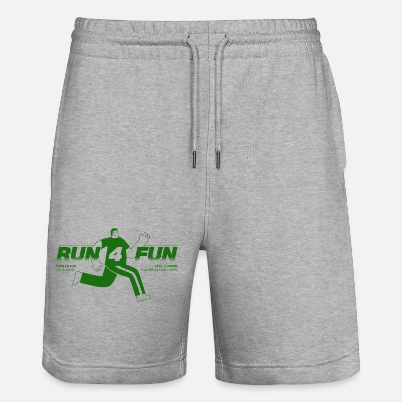 Run for Fun - Short de jogging bio TRAINER Stanley/Stella unisexe - gris chiné