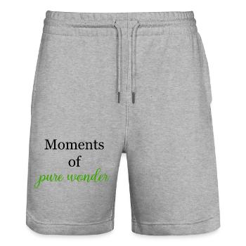 Moments of Pure Wonder Magical Awe Design	 - Stanley/Stella Trainer Unisex Organic Jogging Shorts - heather grey - Front - Nik (191cm) & Marisol (170cm)