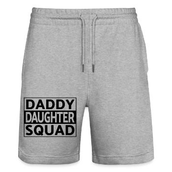 Daddy Daughter Squad Matching Father Daughter - Stanley/Stella Trainer Unisex Organic Jogging Shorts - heather grey - Front - Nik (191cm) & Marisol (170cm)