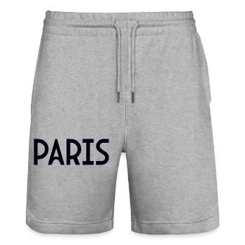 Paris - Short de jogging bio TRAINER Stanley/Stella unisexe - gris chiné - Devant - Nik (191cm) & Marisol (170cm)