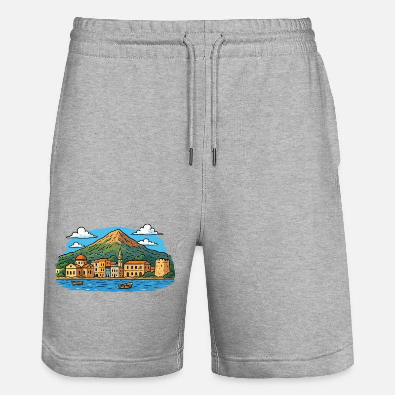 Île de Crète - Short de jogging bio TRAINER Stanley/Stella unisexe - gris chiné