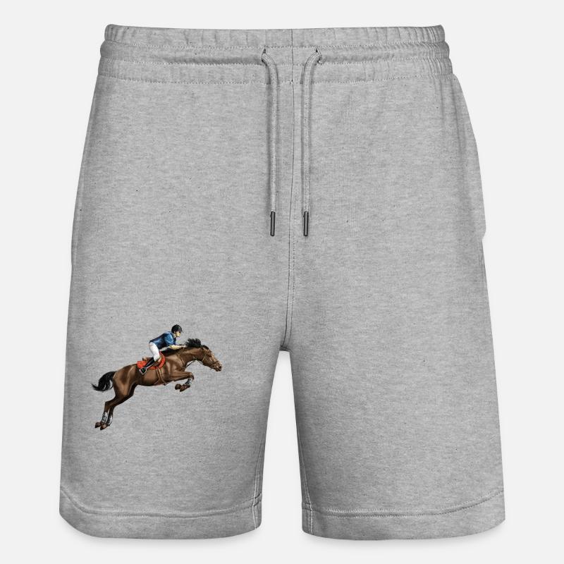 Cavalier en mode course - Short de jogging bio TRAINER Stanley/Stella unisexe - gris chiné