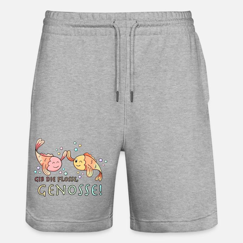 Donnez l’aileron à Camarade Poisson ! - Short de jogging bio TRAINER Stanley/Stella unisexe - gris chiné