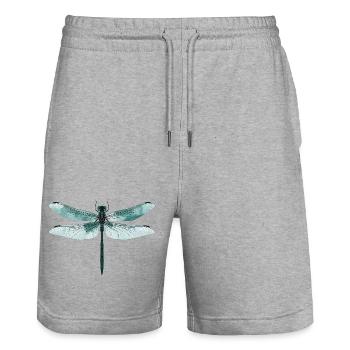 Libelle. Libelle - Libelle - Libelle - Stanley/Stella Unisex Bio Joggingshorts Trainer  - Grau meliert - Vorne - Nik (191cm) & Marisol (170cm)