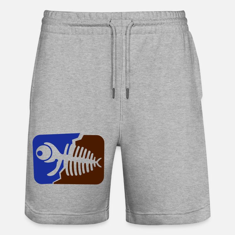 Fossile de poisson - Short de jogging bio TRAINER Stanley/Stella unisexe - gris chiné