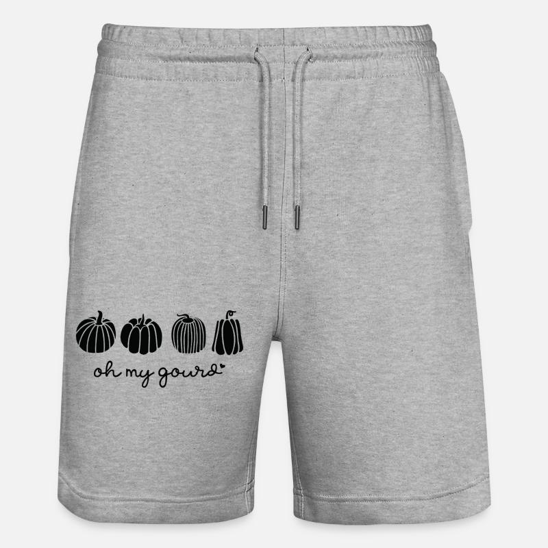 Illustration de citrouille avec - Short de jogging bio TRAINER Stanley/Stella unisexe - gris chiné