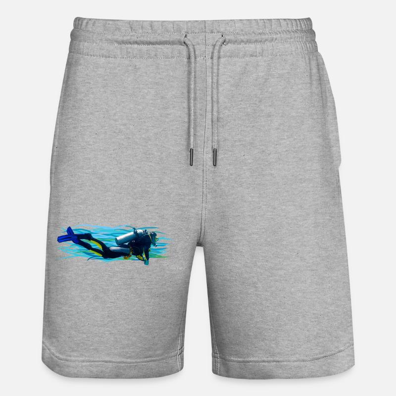 Plongeur - Short de jogging bio TRAINER Stanley/Stella unisexe - gris chiné