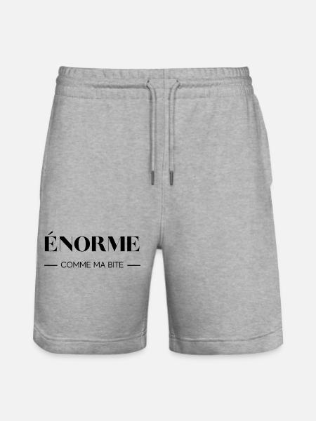 Huge like my sex - Stanley/Stella Trainer Unisex Organic Jogging Shorts - heather grey
