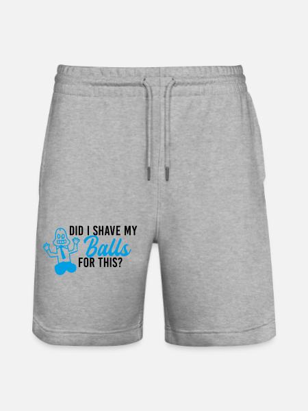 Did I shave my balls - Stanley/Stella Trainer Unisex Organic Jogging Shorts - heather grey