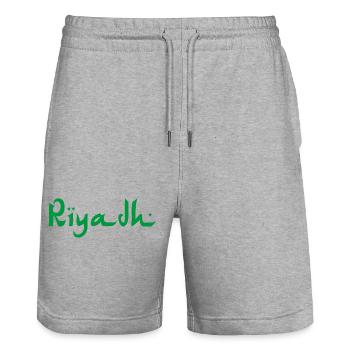 Riyadh - Stanley/Stella Unisex Bio Joggingshorts Trainer  - Grau meliert - Vorne - Nik (191cm) & Marisol (170cm)