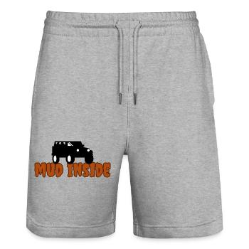 Schlamm im Inneren - Stanley/Stella Unisex Bio Joggingshorts Trainer  - Grau meliert - Vorne - Nik (191cm) & Marisol (170cm)