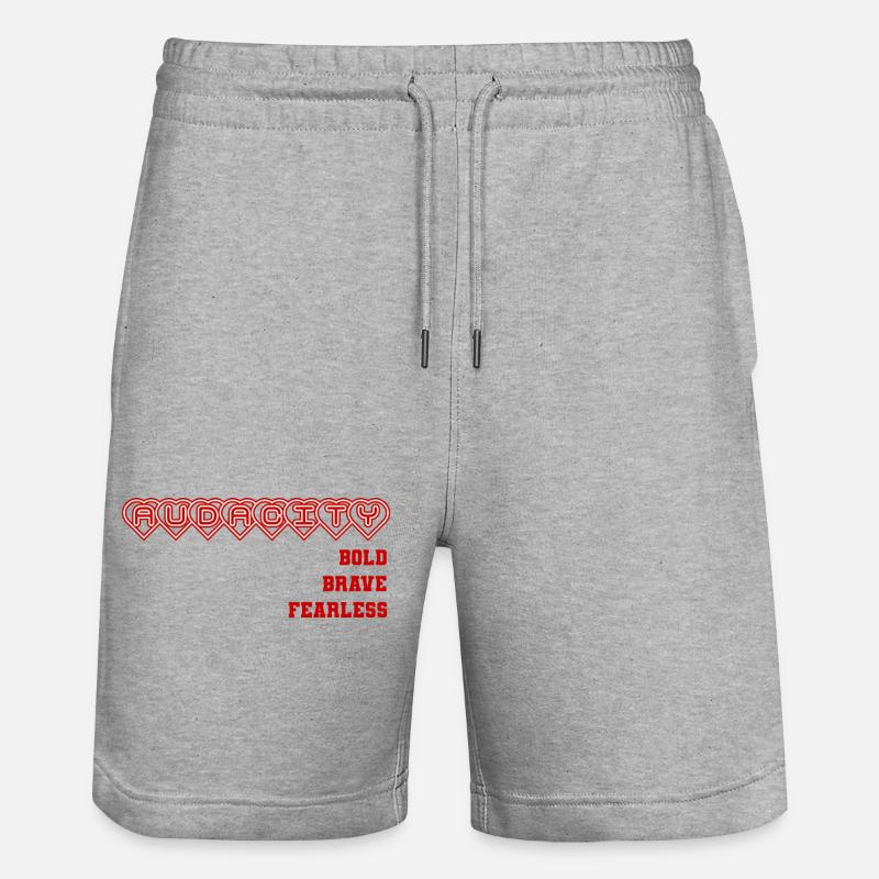 Brave Honest Heart Bond Design, Déclaration - Short de jogging bio TRAINER Stanley/Stella unisexe - gris chiné