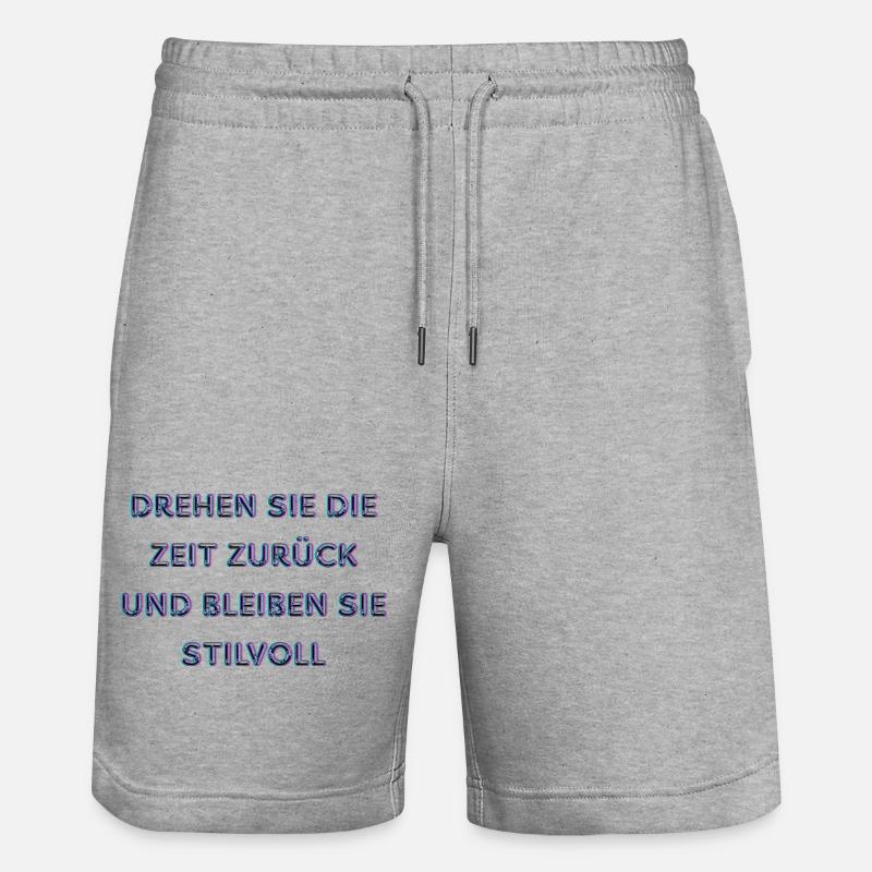 Lettrage néon dans un style rétro - Short de jogging bio TRAINER Stanley/Stella unisexe - gris chiné