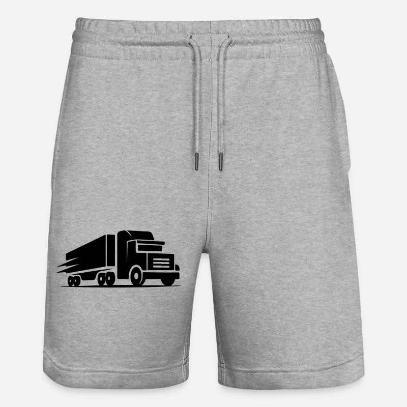 Logo du camion - Short de jogging bio TRAINER Stanley/Stella unisexe - gris chiné