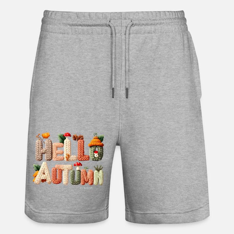 Hello Autumn – Design Tricot Chaleureux - Short de jogging bio TRAINER Stanley/Stella unisexe - gris chiné