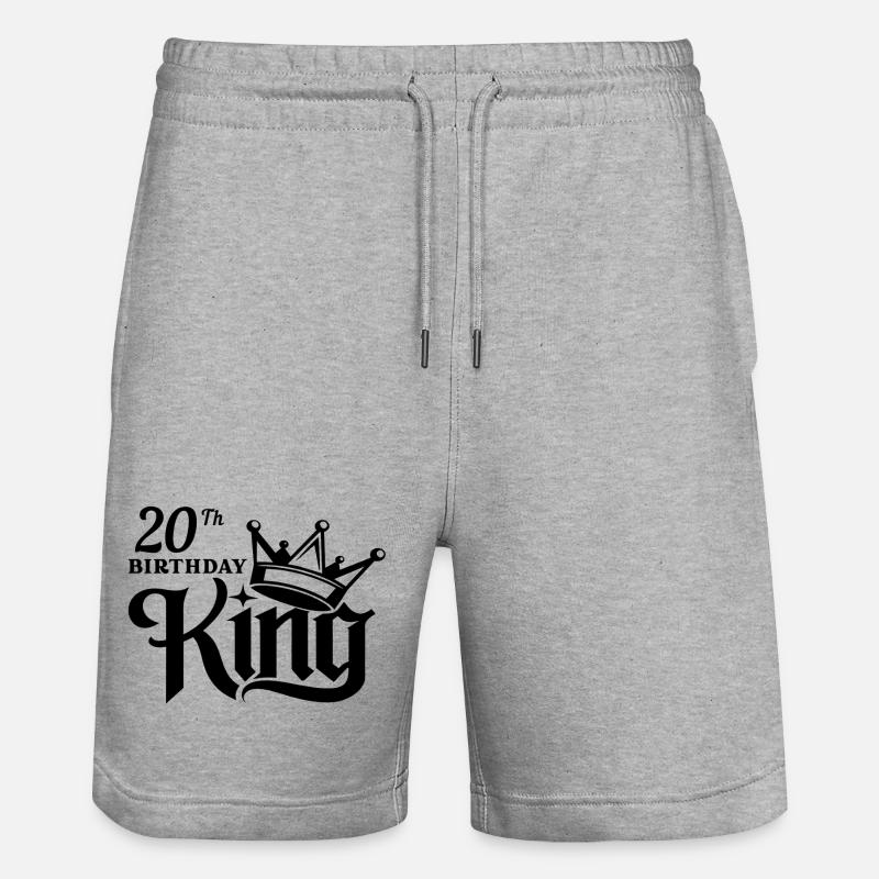 Roi du 20e anniversaire - Short de jogging bio TRAINER Stanley/Stella unisexe - gris chiné