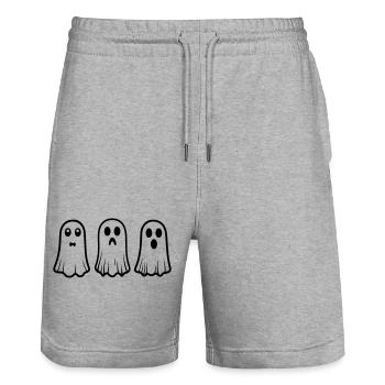 Geister - Stanley/Stella Unisex Bio Joggingshorts Trainer  - Grau meliert - Vorne - Nik (191cm) & Marisol (170cm)