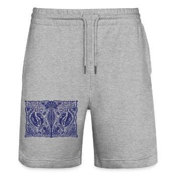 Ocean_2 - Stanley/Stella Unisex Bio Joggingshorts Trainer  - Grau meliert - Vorne - Nik (191cm) & Marisol (170cm)
