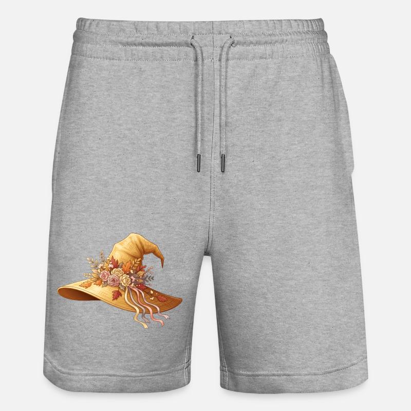 Chapeau de fleurs d'automne - Short de jogging bio TRAINER Stanley/Stella unisexe - gris chiné