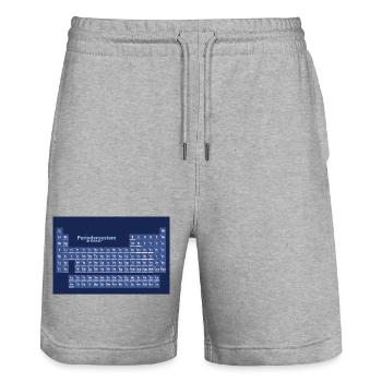 Posters Periodensystem der Elemente - Stanley/Stella Unisex Bio Joggingshorts Trainer  - Grau meliert - Vorne - Nik (191cm) & Marisol (170cm)