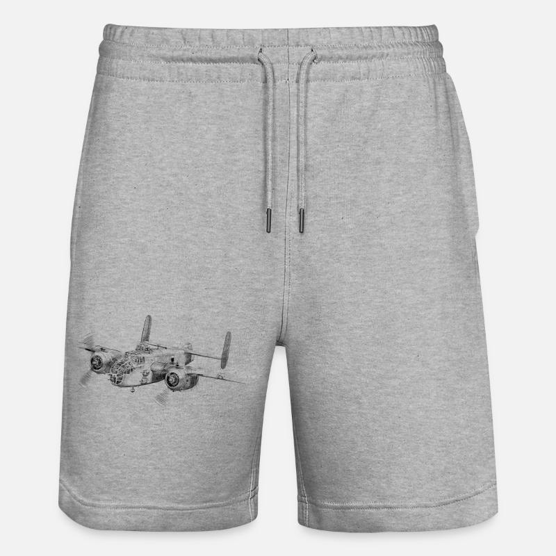 B-25 - Short de jogging bio TRAINER Stanley/Stella unisexe - gris chiné