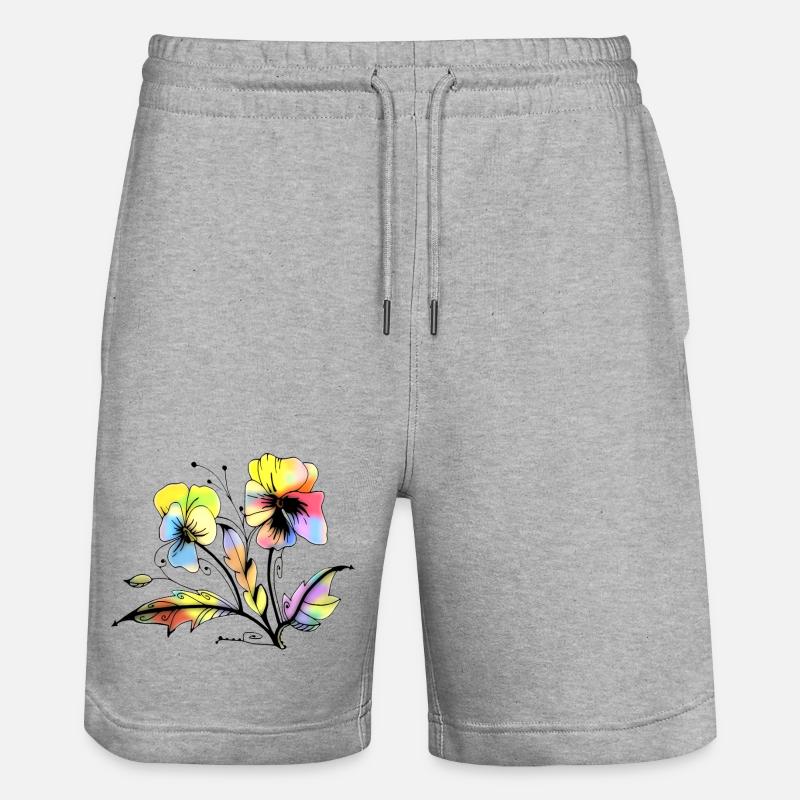 Fleur - Short de jogging bio TRAINER Stanley/Stella unisexe - gris chiné