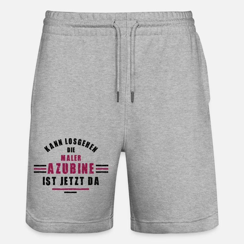 Trainee painter apprenticeship training painter - Stanley/Stella Trainer Unisex Organic Jogging Shorts - heather grey