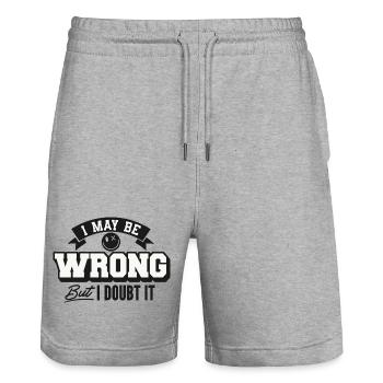 I may be wrong but still doubt - Stanley/Stella Trainer Unisex Organic Jogging Shorts - heather grey - Front - Nik (191cm) & Marisol (170cm)