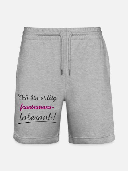 Confident Quote I'm Frustration Tolerant - Stanley/Stella Trainer Unisex Organic Jogging Shorts - heather grey