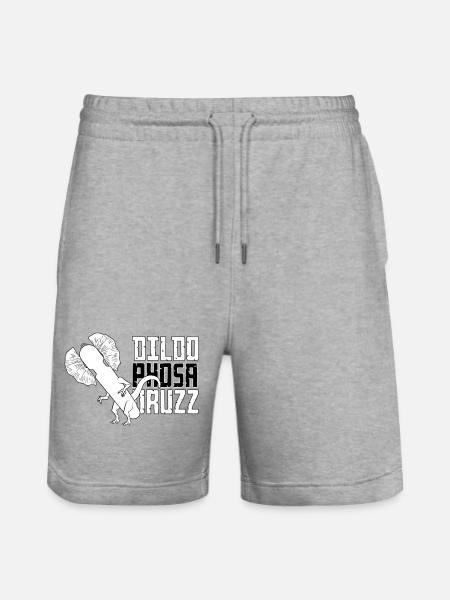 Ironic Dinosaur T-Shirt bachelor party - Stanley/Stella Trainer Unisex Organic Jogging Shorts - heather grey