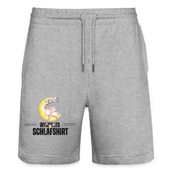 Niedliche Häschen auf Mond mit Sternen - Stanley/Stella Unisex Bio Joggingshorts Trainer  - Grau meliert - Vorne - Nik (191cm) & Marisol (170cm)