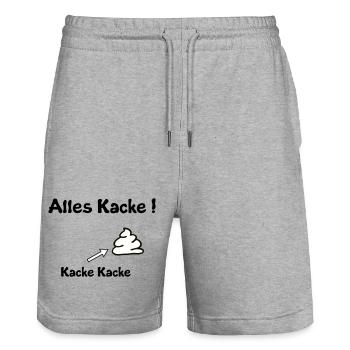Everything is crap - Stanley/Stella Trainer Unisex Organic Jogging Shorts - heather grey - Front - Nik (191cm) & Marisol (170cm)