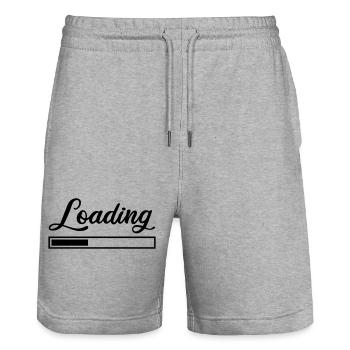 Loading - Stanley/Stella Trainer Unisex Organic Jogging Shorts - heather grey - Front - Nik (191cm) & Marisol (170cm)