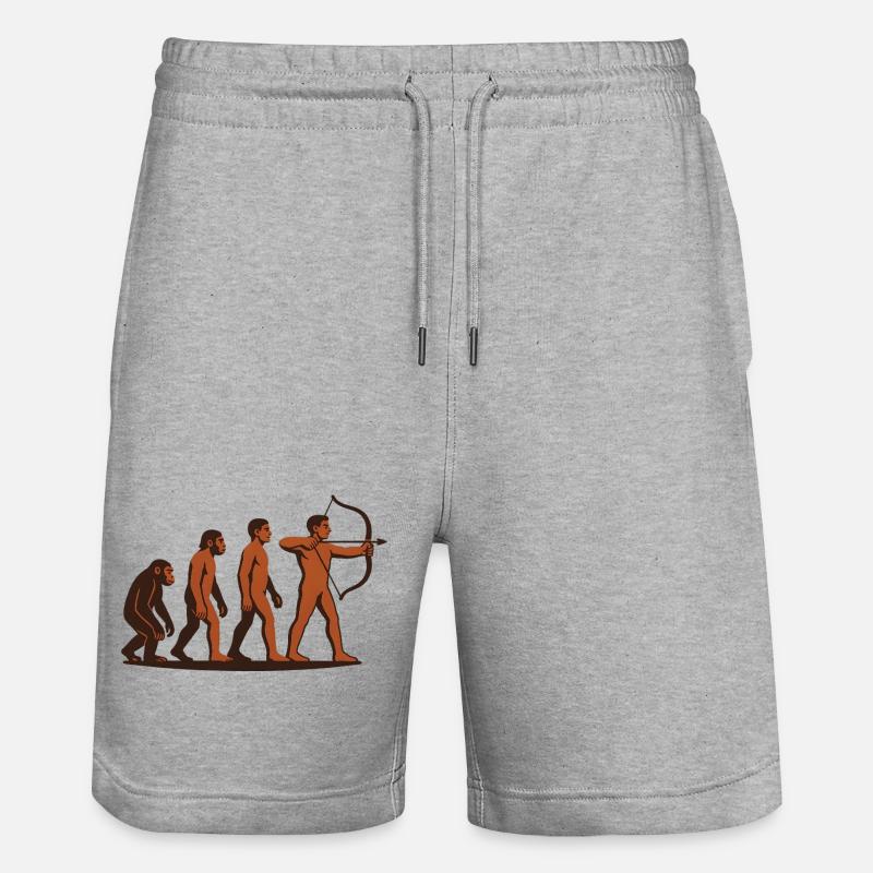 Evolution Archery Bow Target Archer - Stanley/Stella Trainer Unisex Organic Jogging Shorts - heather grey