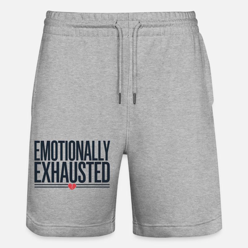 Épuisement émotionnel, conscience du stress - Short de jogging bio TRAINER Stanley/Stella unisexe - gris chiné