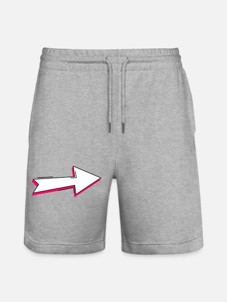 Abstract Neon Arrow Illustration - Stanley/Stella Trainer Unisex Organic Jogging Shorts - heather grey