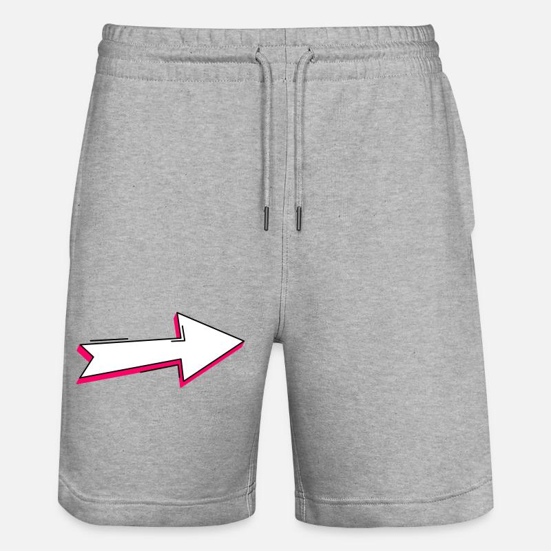 Illustration abstraite de flèche au néon - Short de jogging bio TRAINER Stanley/Stella unisexe - gris chiné