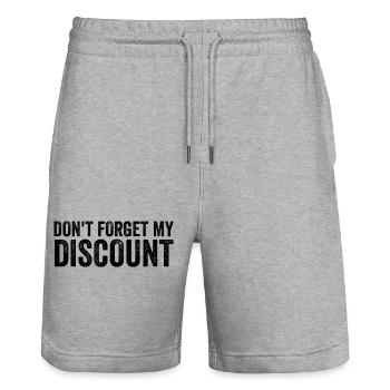 Don't forget my discount for older mens - Stanley/Stella Trainer Unisex Organic Jogging Shorts - heather grey - Front - Nik (191cm) & Marisol (170cm)