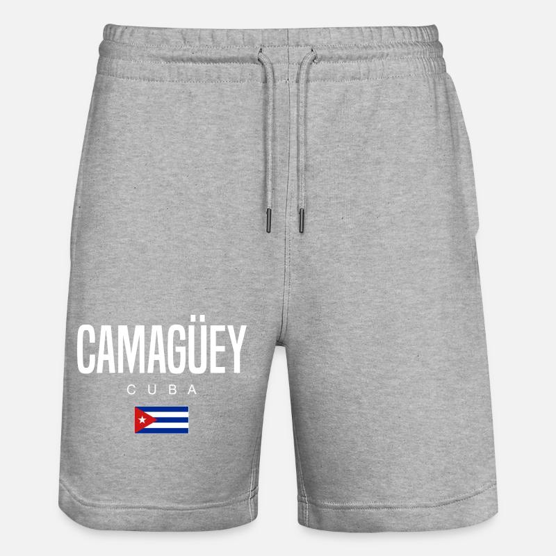 Camagüey Cuba Cubains - Short de jogging bio TRAINER Stanley/Stella unisexe - gris chiné