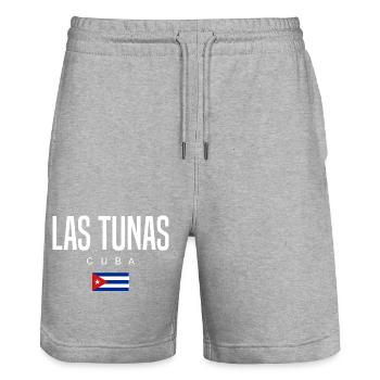 Las Tunas Cuba Cubans - Stanley/Stella Trainer Unisex Organic Jogging Shorts - heather grey - Front - Nik (191cm) & Marisol (170cm)