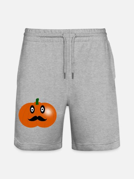 HALLOWEEN. PUMPKIN. PUMPKIN HALLOWEEN. - Stanley/Stella Trainer Unisex Organic Jogging Shorts - heather grey