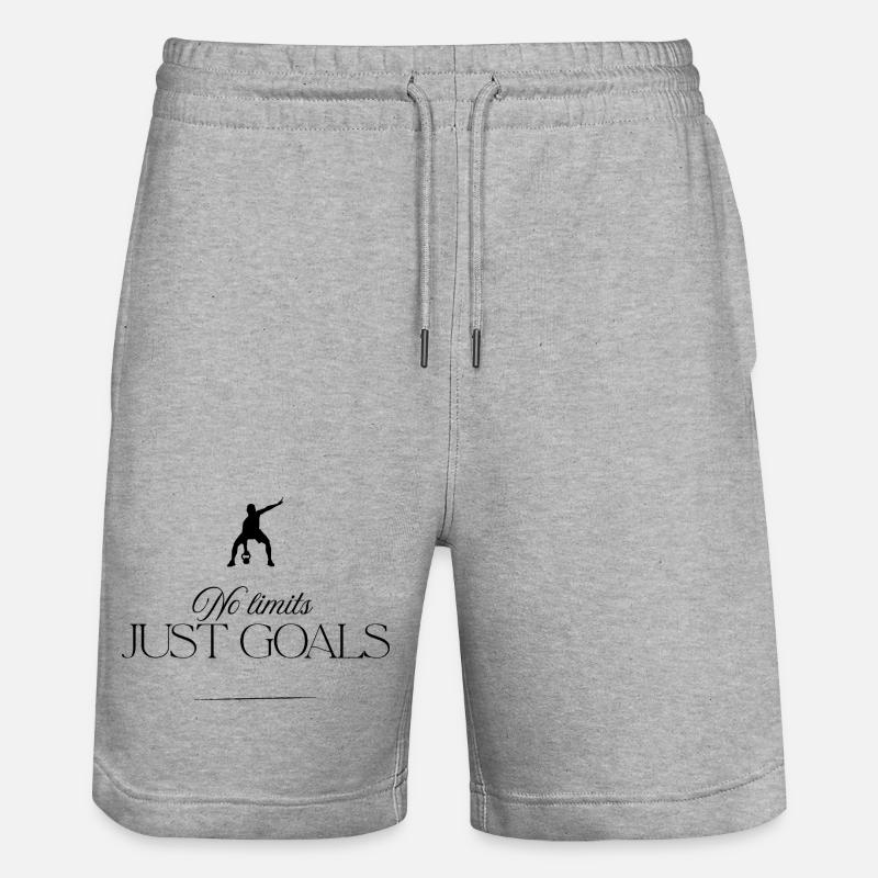 No limits- just goals - Short de jogging bio TRAINER Stanley/Stella unisexe - gris chiné