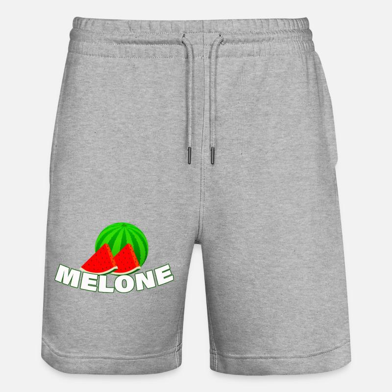 melon - Short de jogging bio TRAINER Stanley/Stella unisexe - gris chiné