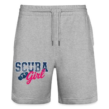 Conception de plongée sous-marine pour fille - Short de jogging bio TRAINER Stanley/Stella unisexe - gris chiné - Devant - Nik (191cm) & Marisol (170cm)
