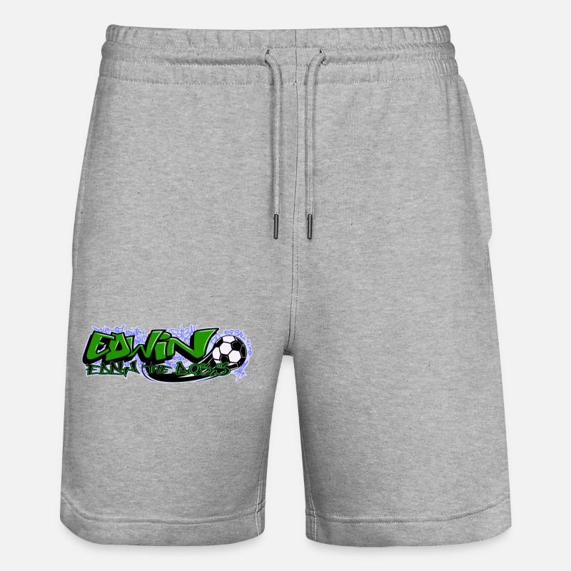 Edwin Graffiti Soccer - Short de jogging bio TRAINER Stanley/Stella unisexe - gris chiné