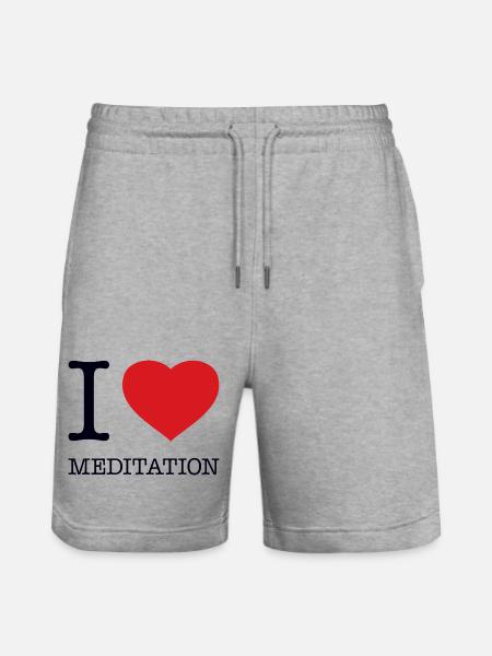 J'aime la méditation - Short de jogging bio TRAINER Stanley/Stella unisexe - gris chiné