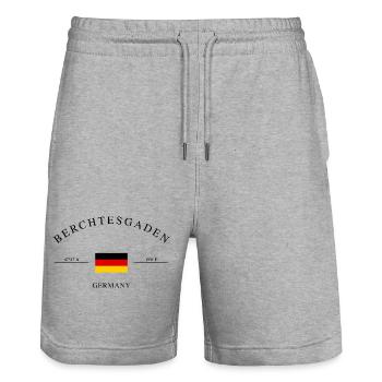 Berchtesgaden – Urlaub Souvenir & Geschenk - Stanley/Stella Unisex Bio Joggingshorts Trainer  - Grau meliert - Vorne - Nik (191cm) & Marisol (170cm)